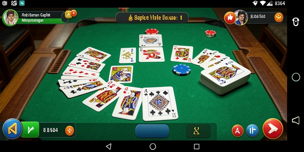 Screenshot game 8364 menampilkan gameplay Gaple yang seru.