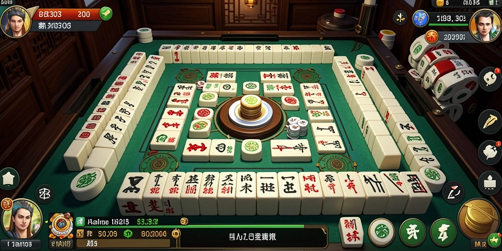 Tampilan gameplay seru COIN303 dengan berbagai ubin Mahjong.