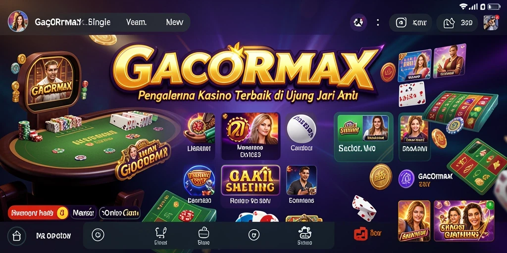 Tampilan menarik dari gameplay kasino di GACORMAX.