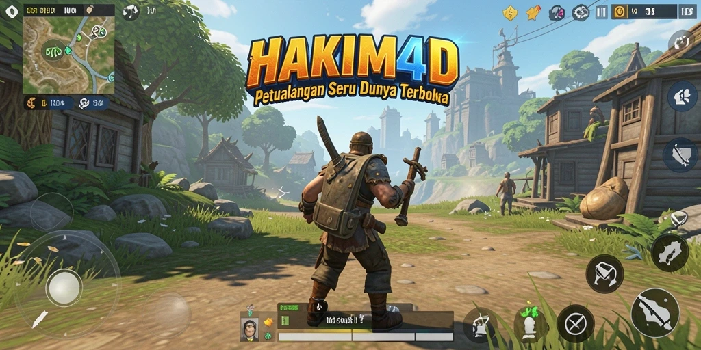 Tampilan gameplay HAKIM4D yang menakjubkan dalam dunia terbuka.