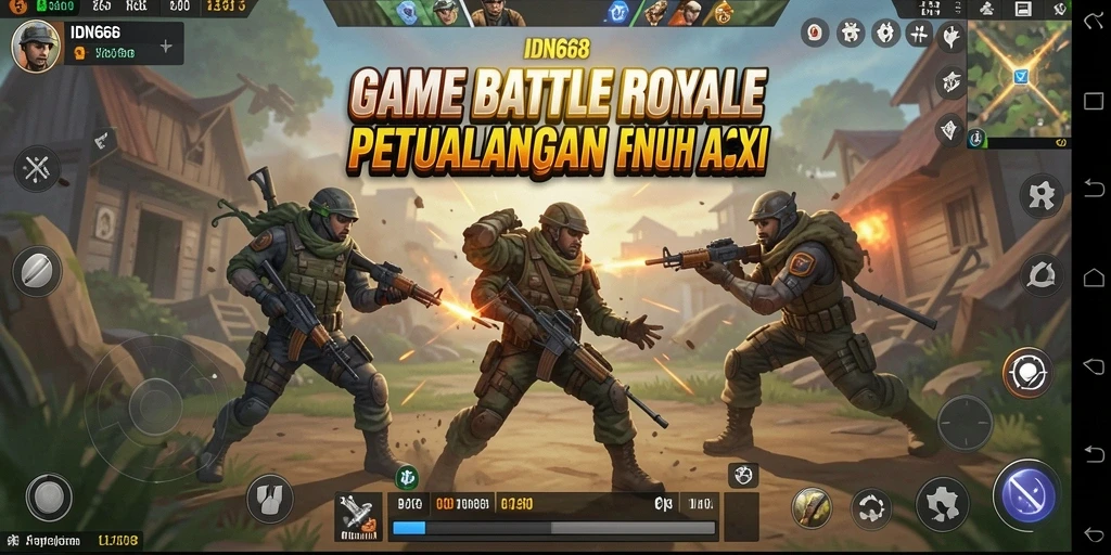 Gameplay seru IDN668 dalam aksi Battle Royale.