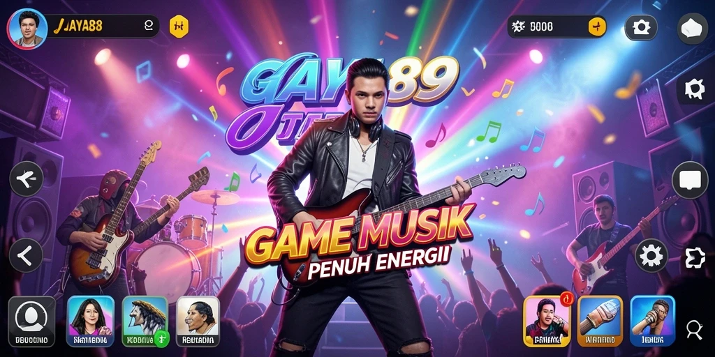 Tampilan menarik gameplay JAYA89 dengan musik yang energik.