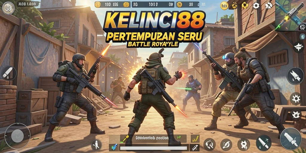 Tampilan gameplay menegangkan dari KELINCI88 dalam aksi pertempuran Battle Royale.