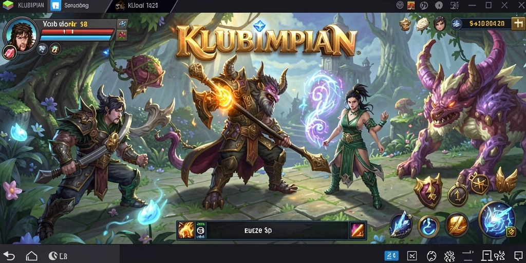 Tangkapan layar gameplay KLUBIMPIAN menampilkan aksi pertempuran seru