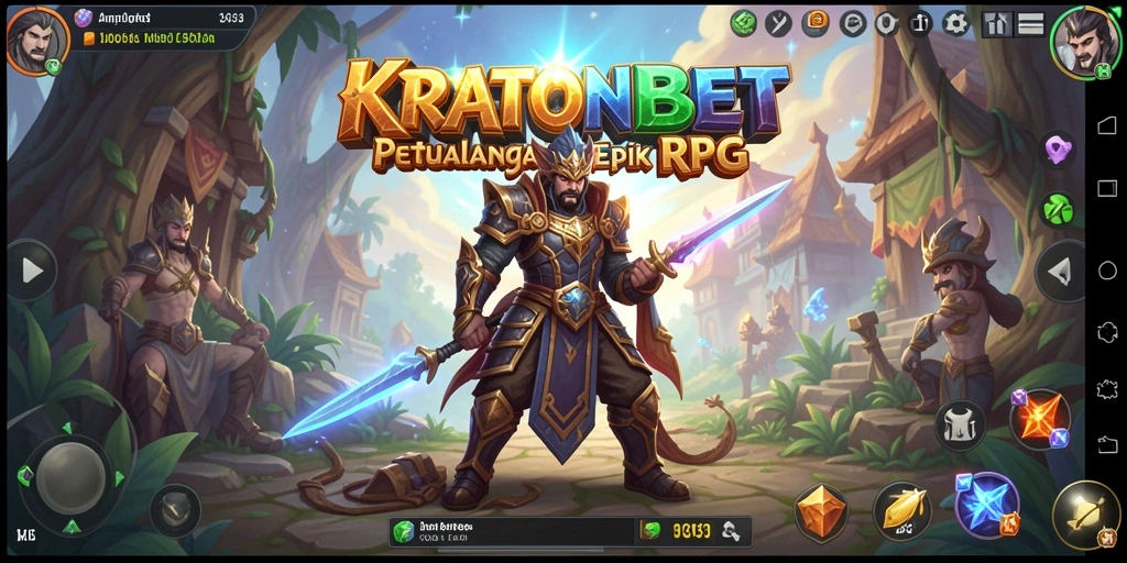 Gameplay KRATONBET menampilkan aksi seru dalam pertempuran RPG.