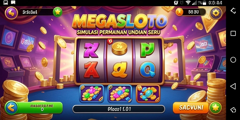 Tampilan menarik gameplay MEGASLOTO saat undian berlangsung.