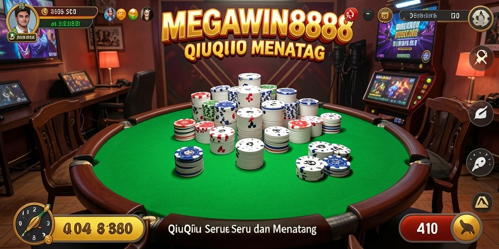 Screenshot gameplay MEGAWIN888 dengan aksi seru permainan QiuQiu.