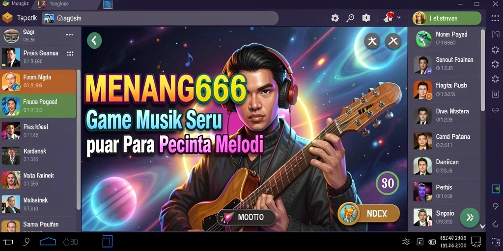 Tampilan gameplay seru dalam MENANG666 yang penuh musik.