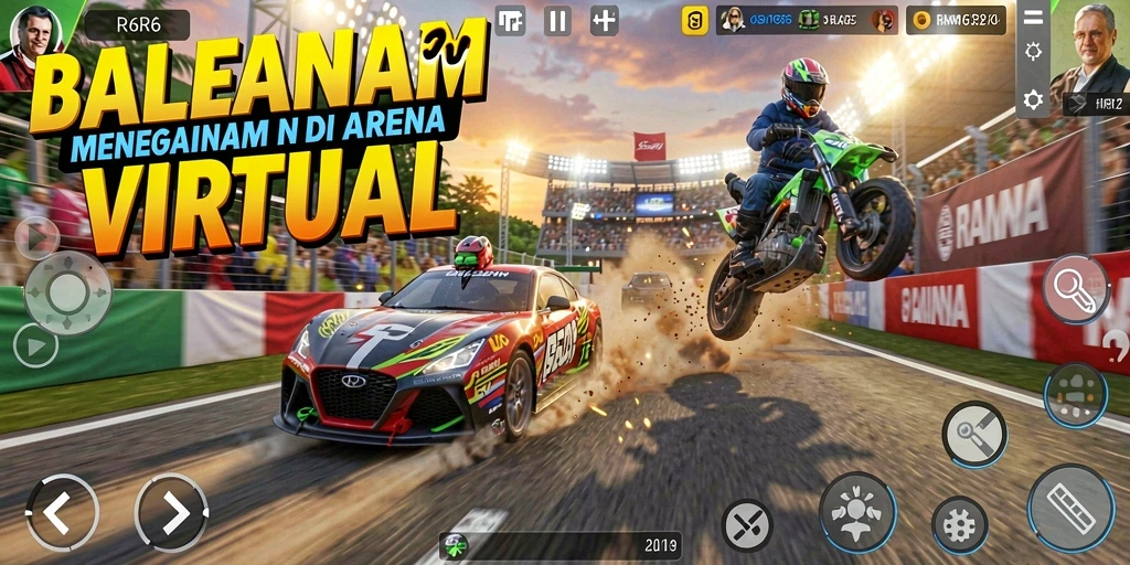 Gameplay balapan yang intens dan mendebarkan di R6R6.