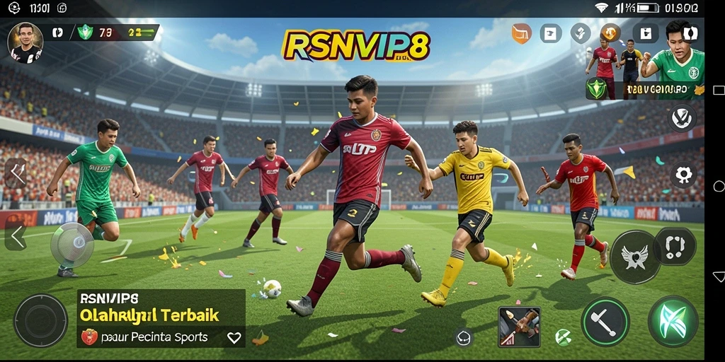 Screenshot dari gameplay RSNVIP8 yang menunjukkan aksi olahraga seru.