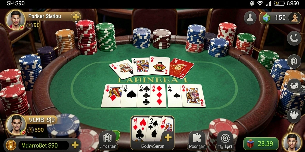 Tampilan seru gameplay S80 yang menarik perhatian para pemain poker.