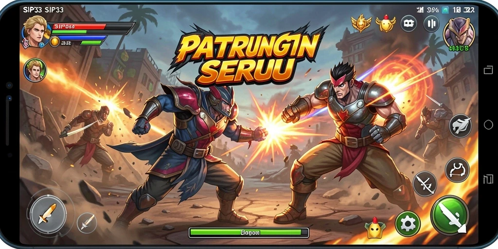 Tampilan seru dari gameplay SIP33 yang penuh aksi.