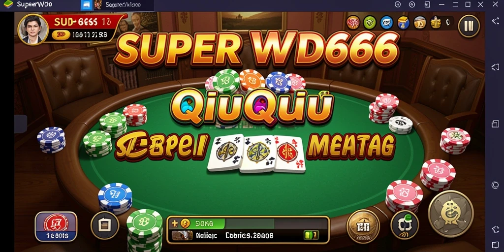 Tangkapan layar utama SUPERWD666 menampilkan gameplay QiuQiu yang seru.